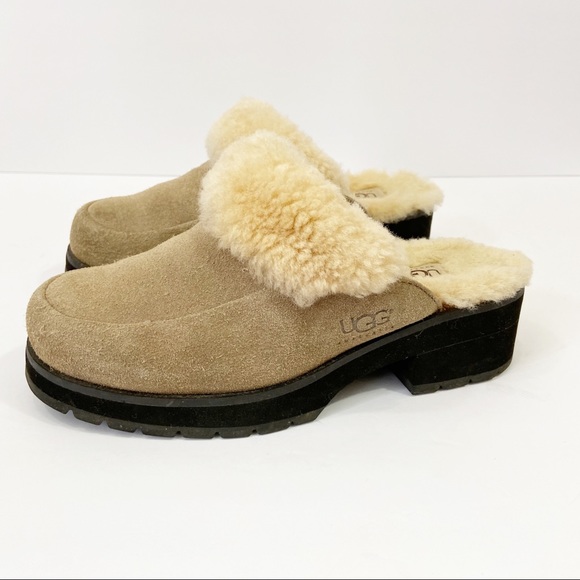 UGG Shoes - UGG Suede Leather Slip On Clogs